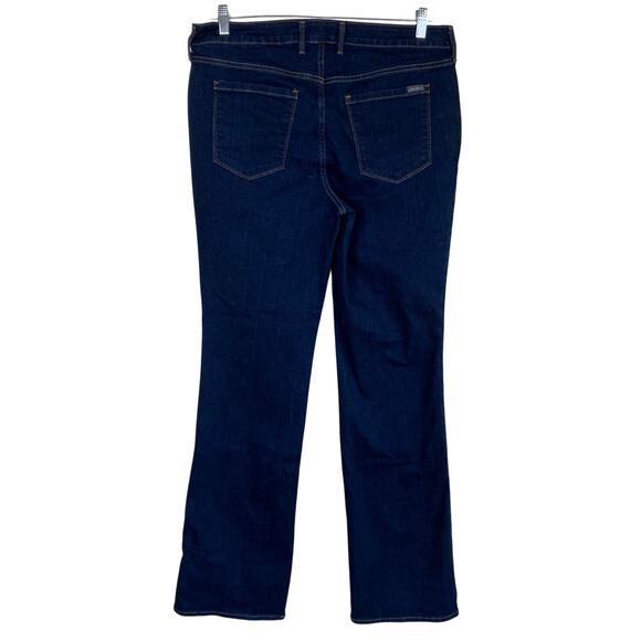 Eddie Bauer Sz 16 Tall Slightly Curvy Bootcut Jeans Dark Wash Stretchy Casual - Picture 5 of 16